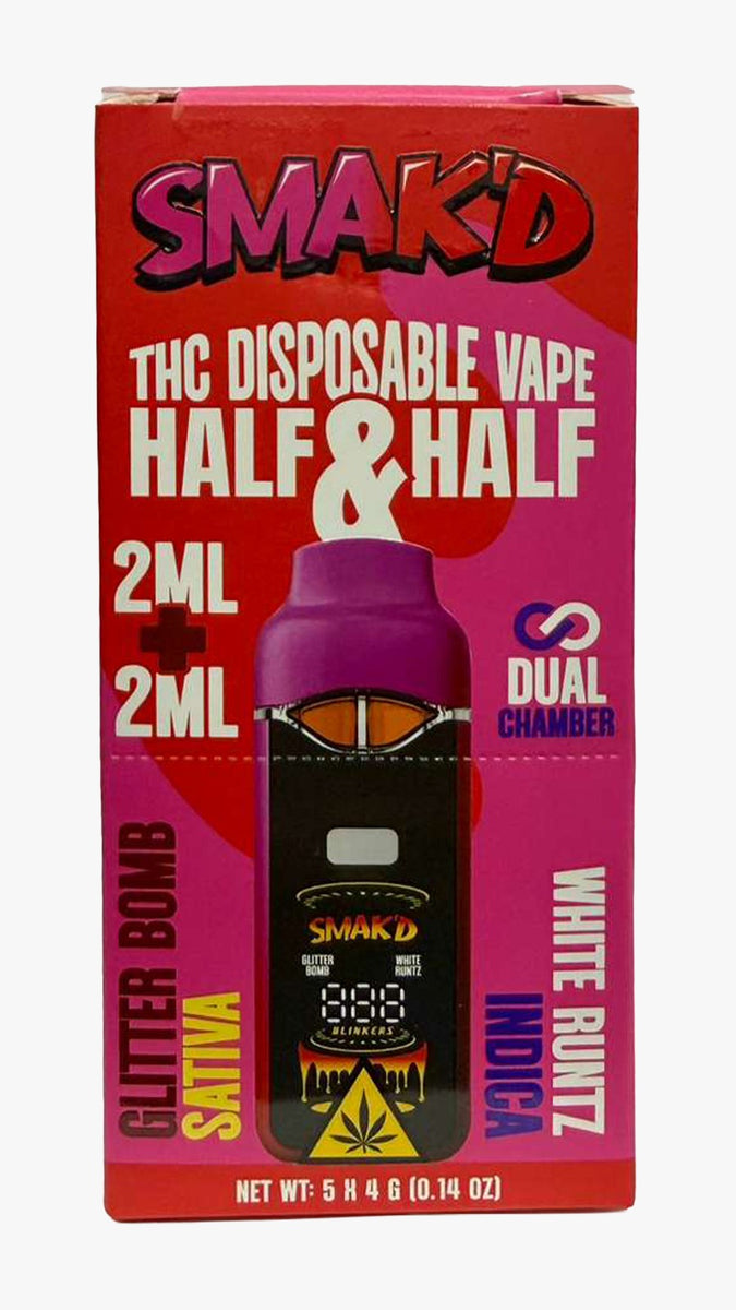 Smak'd Half & Half THC 4g Disposable WholesaleCBD.co Smak'd Half & Half THC 4g Disposable WholesaleCBD.co