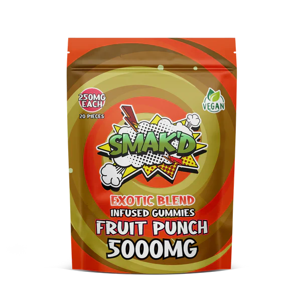 fruit punch delta 8 thc infused gummies - 5000 MG