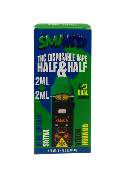 Smak'd Half & Half THC 4g Disposable WholesaleCBD.co Smak'd Half & Half THC 4g Disposable WholesaleCBD.co