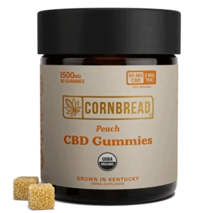 Cornbread Peach CBD Gummies 1500mg