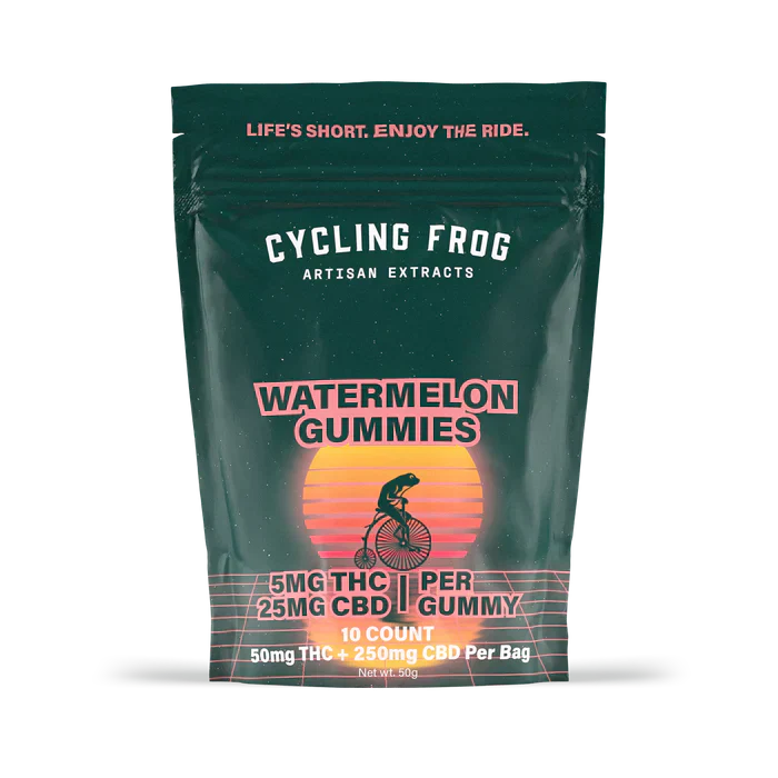 Cycling Frog Gummies 5MG THC/25MG CBD 10 count