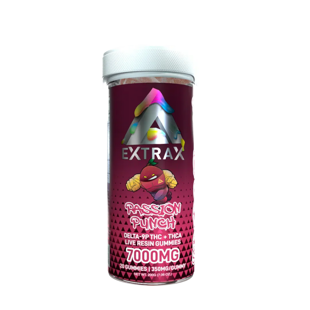 Delta Extrax 7000mg Adiós Blend Gummies - Passion Punch (Hybrid)