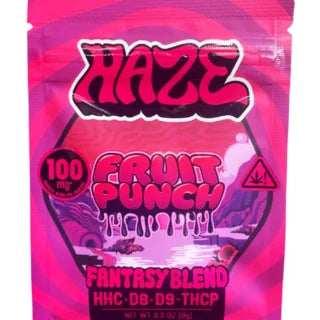 Haze Fantasy Blend HHC + D8 + D9 + THCP 100mg Gummies – Fruit Punch