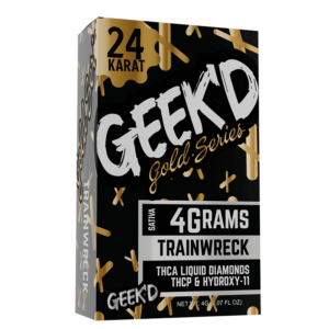 Geek'd - Live Resin Delta 8 THC Vape Pen with THC-A - Trainwreck (Sativa) - 4g
