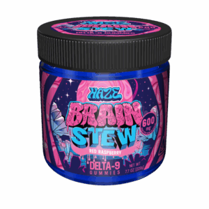 Haze Brain Stew D9 Gummies 600mg - Red Raspberry (Hybrid)
