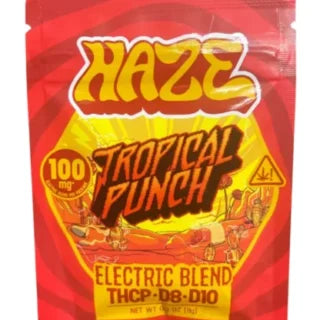 Haze Electric Blend THCP + D8 + D10 100mg Gummies - Tropical Punch