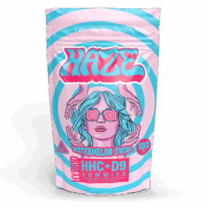 Haze HHC+D9 Gummies 100mg – Watermelon Swirl (Hybrid) 8CT