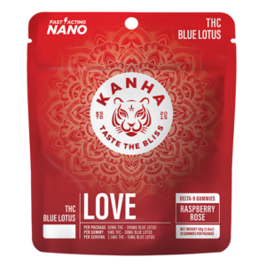 KANHA FX Love Gummies 6:1 Blue Lotus | D9 THC - Raspberry Rose