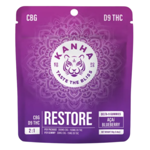 KANHA FX Restore Gummies 2:1 CBG | D9 THC - Acai Blueberry