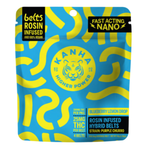 KANHA Nano Solventless Belts 4ct- 25MG THC - Blueberry Lemon Drop (Hybrid)