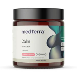 Medterra Calm 25mg - THC Free CBD Gummies - Strawberry Lemonade