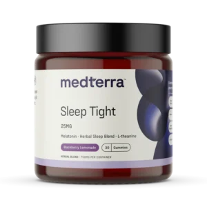 Medterra 25mg CBD Gummies for Sleep Tight with Melatonin + L-Theanine - Blackberry Lemonade