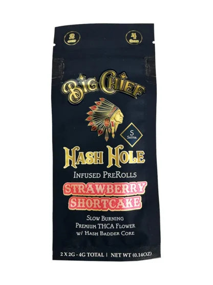 Big Chief Hash Hole THCA Infused Pre-Roll – 2ct (2G)