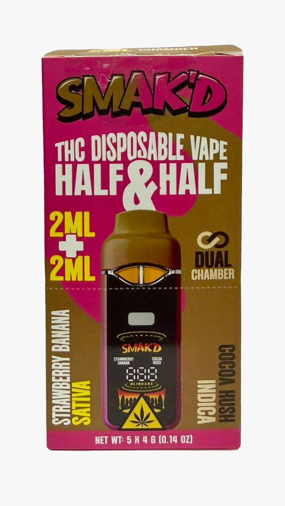 Smak'd Half & Half THC 4g Disposable  WholesaleCBD.co