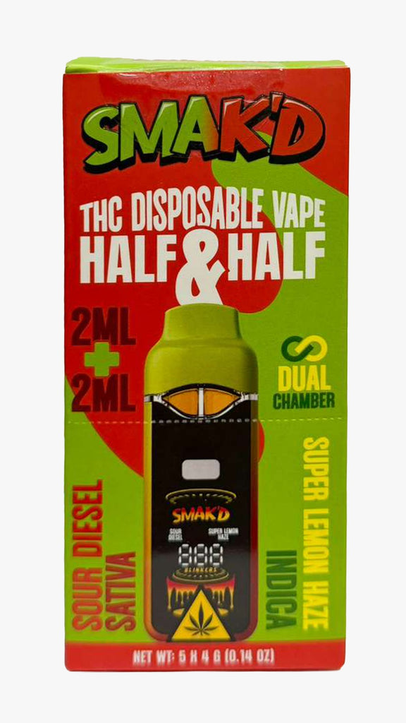 Smak'd Half & Half THC 4g Disposable WholesaleCBD.co Smak'd Half & Half THC 4g Disposable WholesaleCBD.co