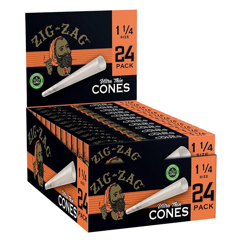 Zig-Zag - Cones - 1 1/4" Size Ultra Thin Cones - 12 Pack - 24 Count