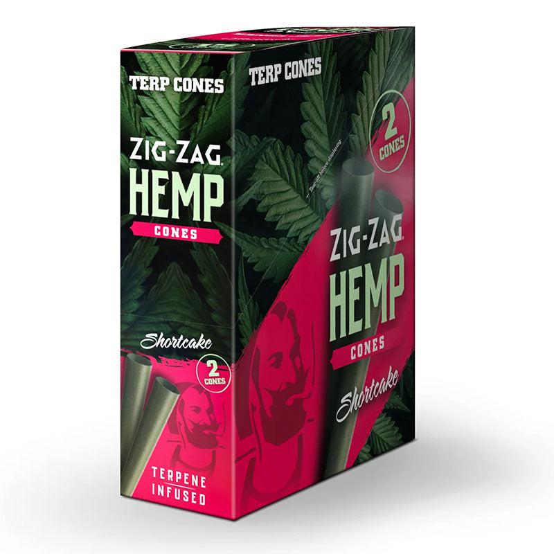 Zig-Zag - Hemp Cones - Shortcake Infused Terpene Cones - 15 Pack Carton - 2 Count
