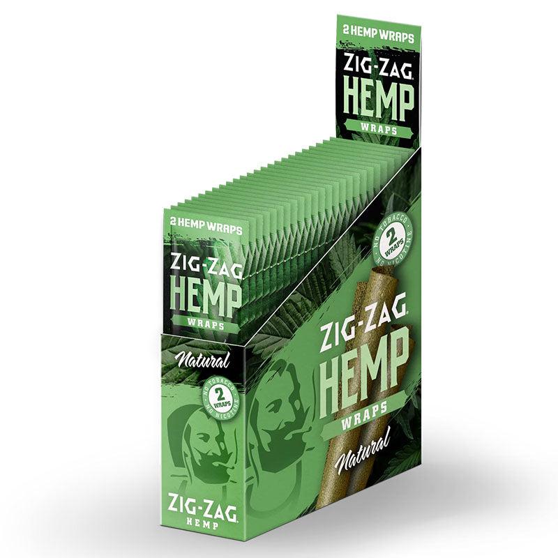 Zig-Zag - Hemp Wraps - Natural Hemp Wraps - 25 Pack Carton - 2 Count