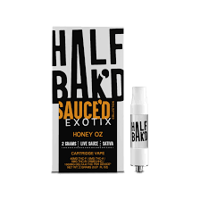 Half Bak’d Sauced Exotix 2g Live Resin Cartridge