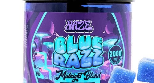 Haze Midnight Blend Gummies Blue Raspberry – Indica 2000mg