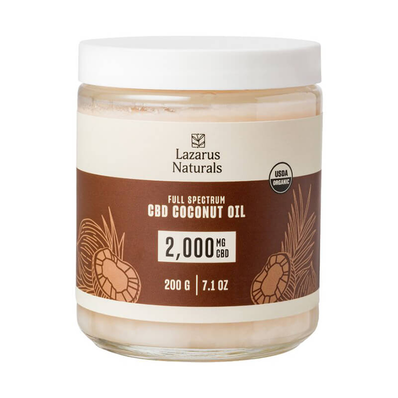 Lazarus Naturals - CBD Edible - Full Spectrum Coconut Oil - 500mg-2000mg