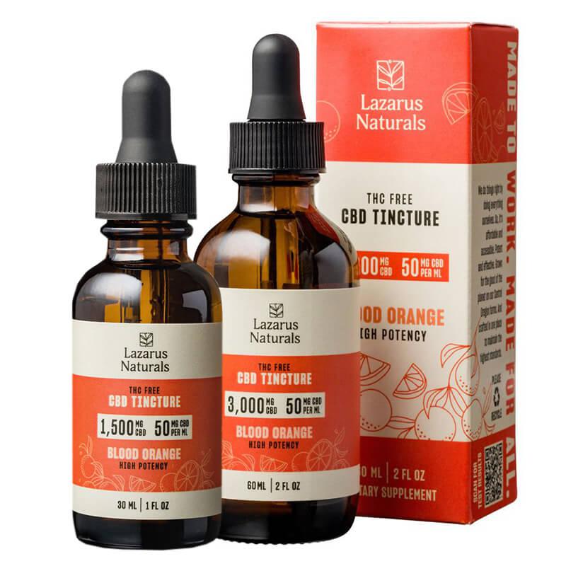 Lazarus Naturals - CBD Tincture - Isolate Blood Orange - 1500mg-3000mg