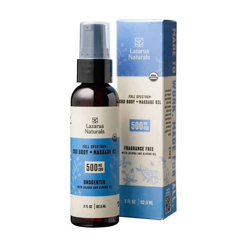 Lazarus Naturals - CBD Topical - Body + Massage Oil - 500mg-4000mg