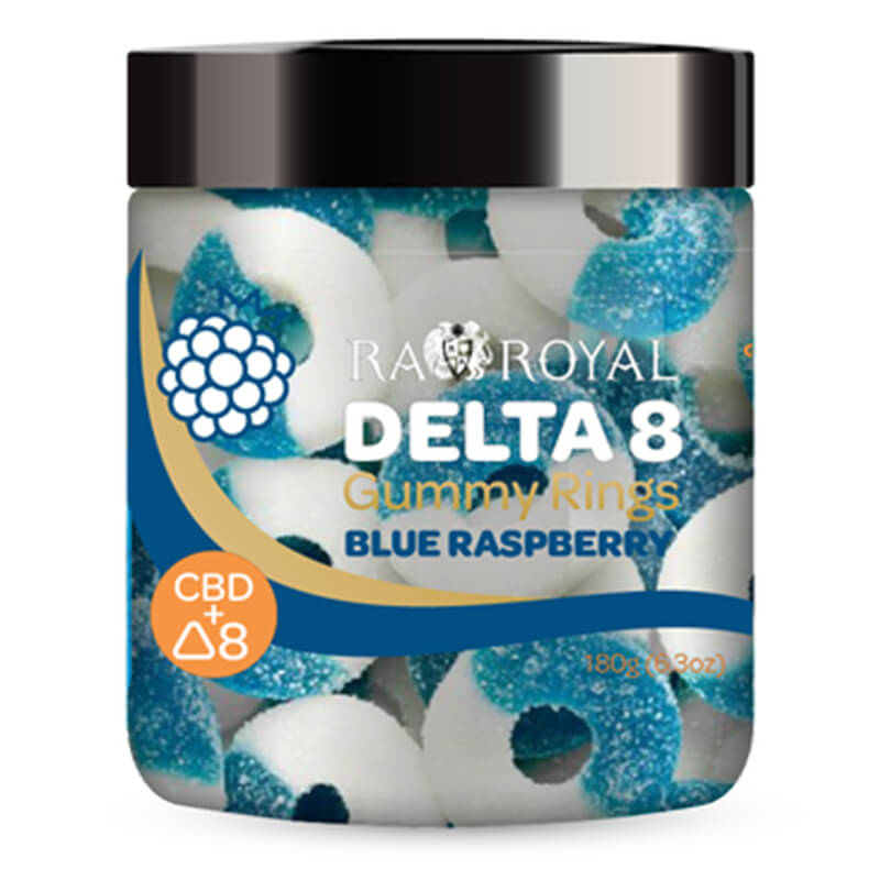 RA Royal - CBD Edible - Blue Raspberry Gummy Rings - 800mg