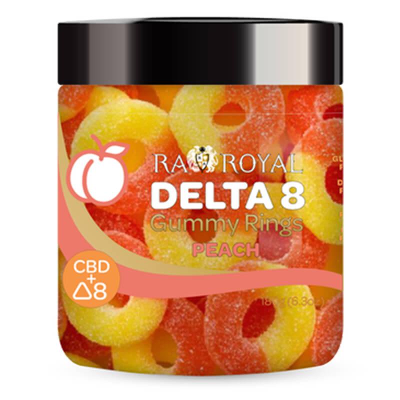 RA Royal - CBD Edible - Peach Gummy Rings - 800mg
