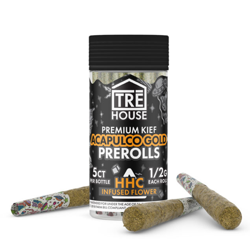 TRE House - HHC Flower - Acapulco Gold Pre Rolls - 5ct