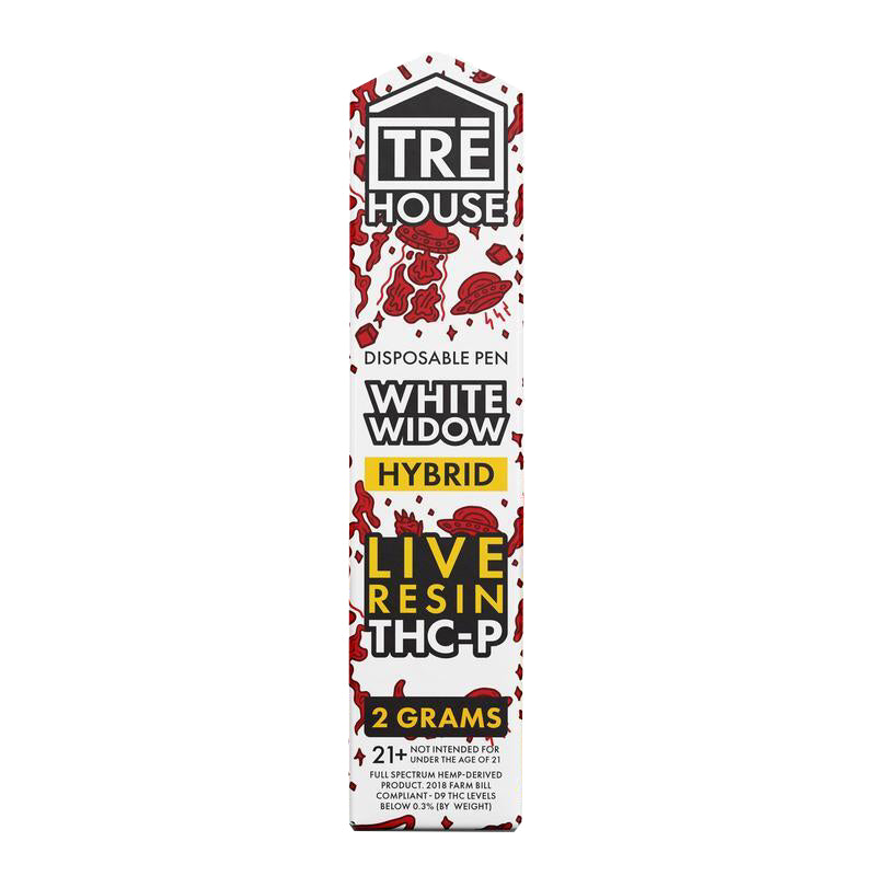 TRE House - THC Vape - Live Resin THC-P + D8 Disposable - White Widow - 2g